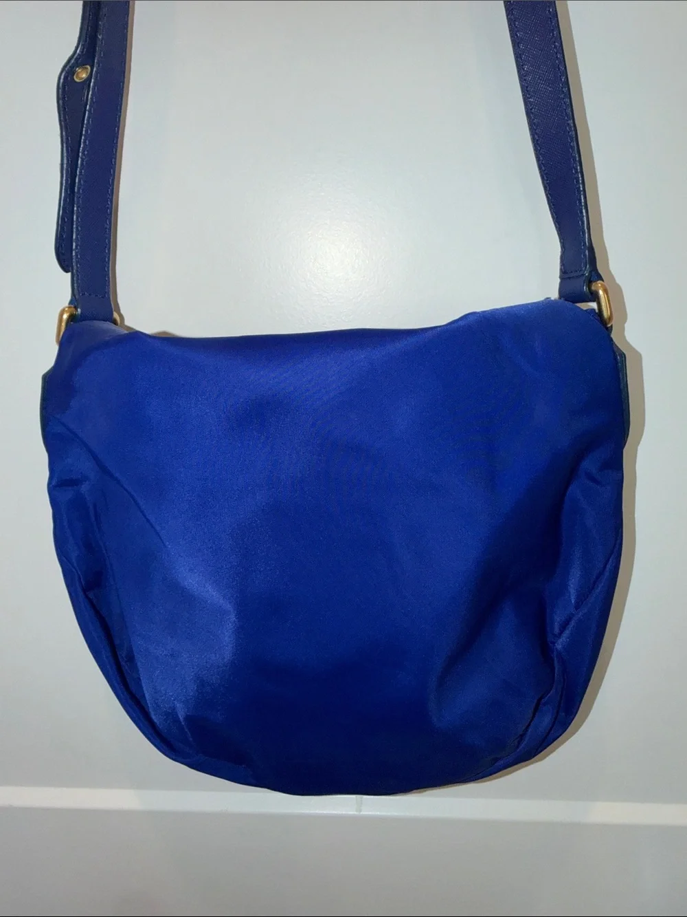 Marc by Marc Jacobs Royal Blue Nylon Crossbody with Gold Hardware